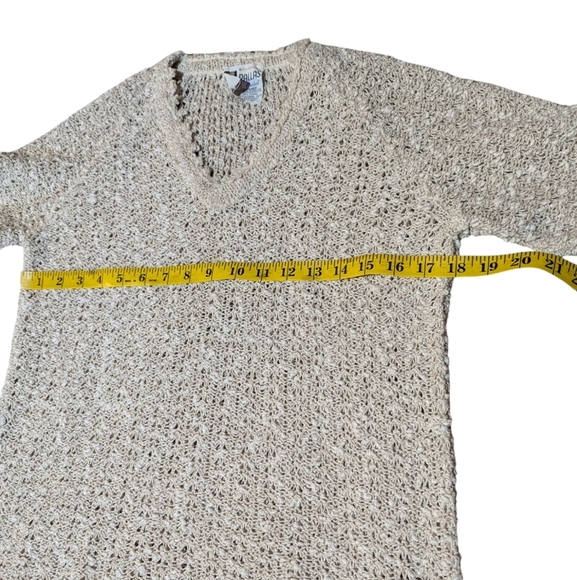 Vintage Pallas 2 Piece Set Women’s Small to Medium Hand knit Irish linen 70s L - Picture 5 of 9